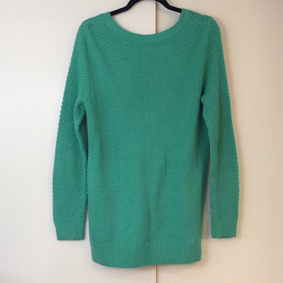 GAP Green/Turquoise Cotton Waffle-Knit Sweater L - Picture 4 of 9